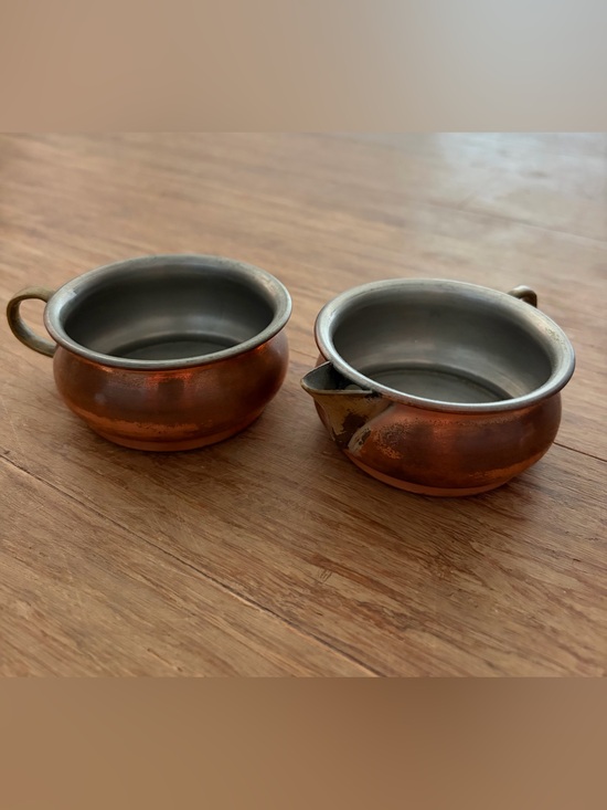 Tagus Other - Vintage Tagus Copper Cream & Sugar Set – Made in Portugal